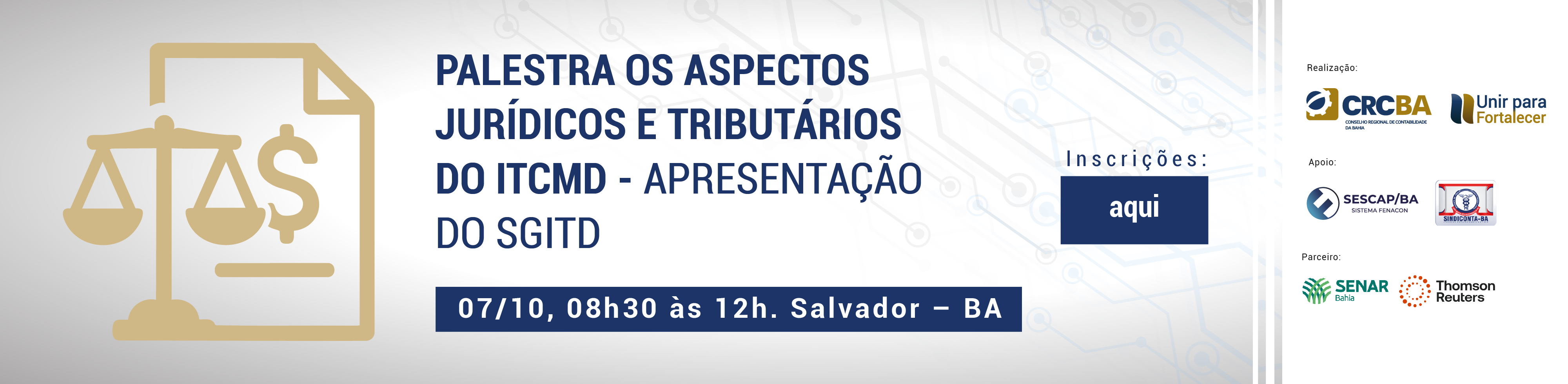 Os Aspectos Jurídicos e Tributários do ITCMD – Apresentação do SGITD