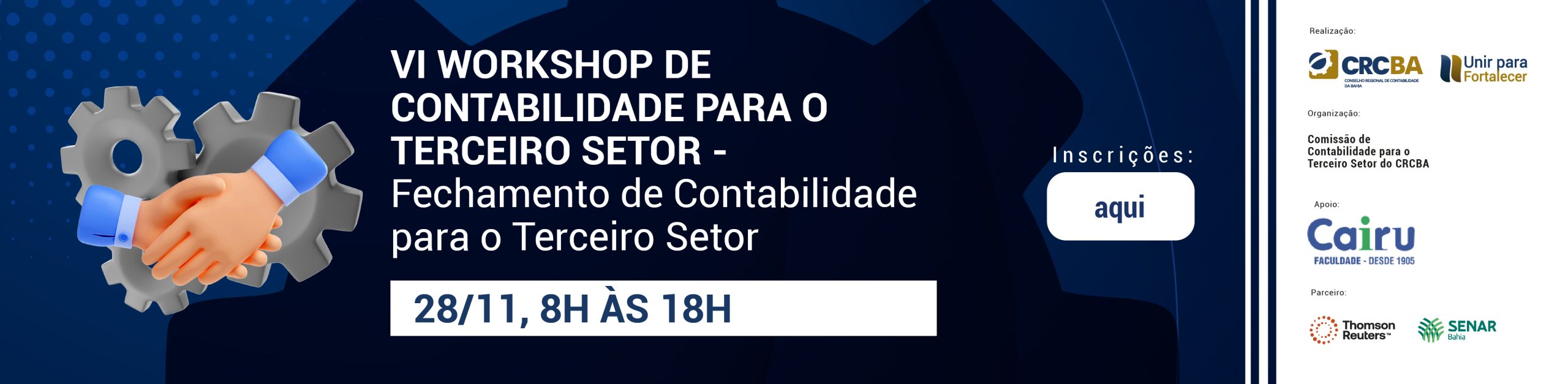 VI WORKSHOP DE CONTABILIDADE PARA O TERCEIRO SETOR
